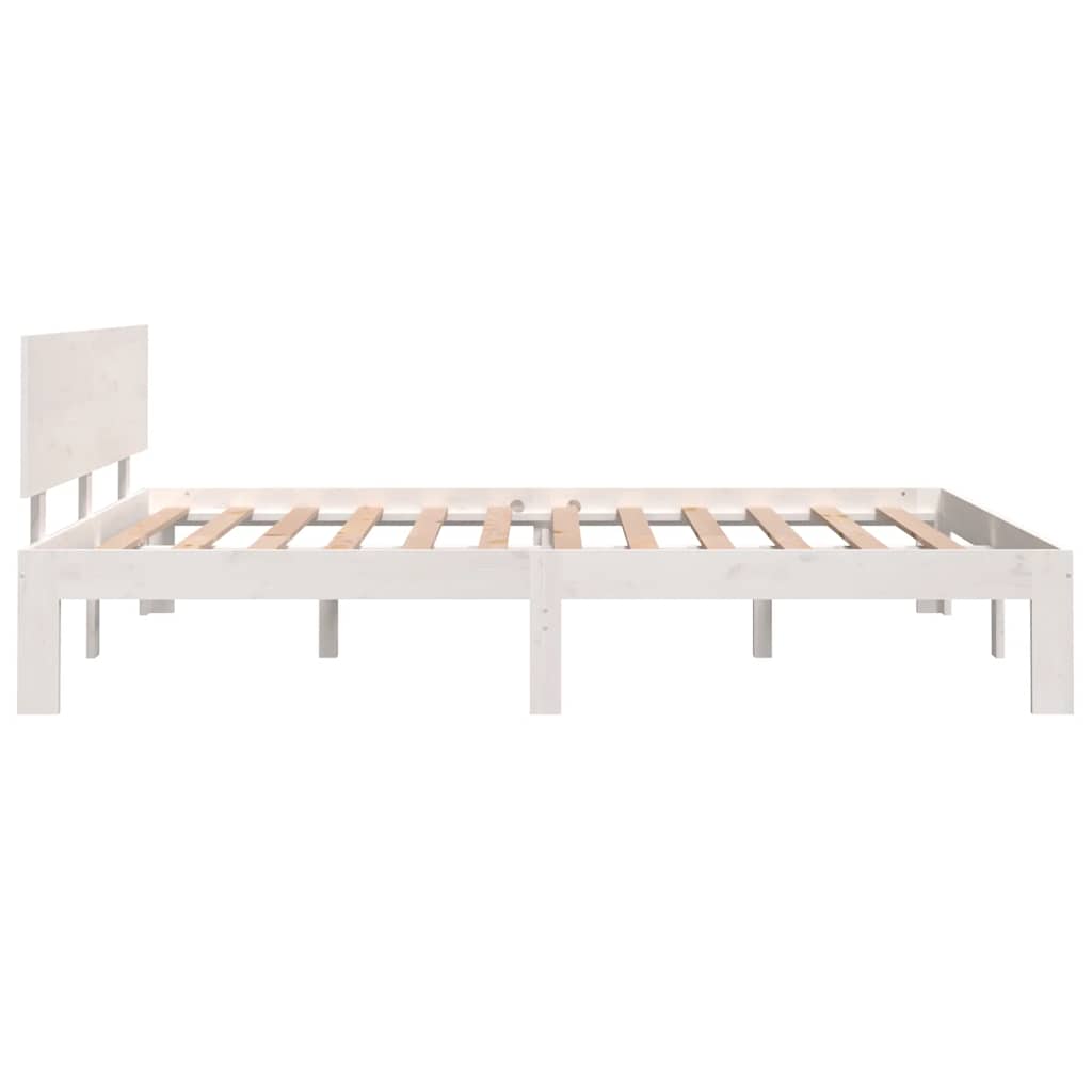 Bed Frame without Mattress White 150x200cm King Size