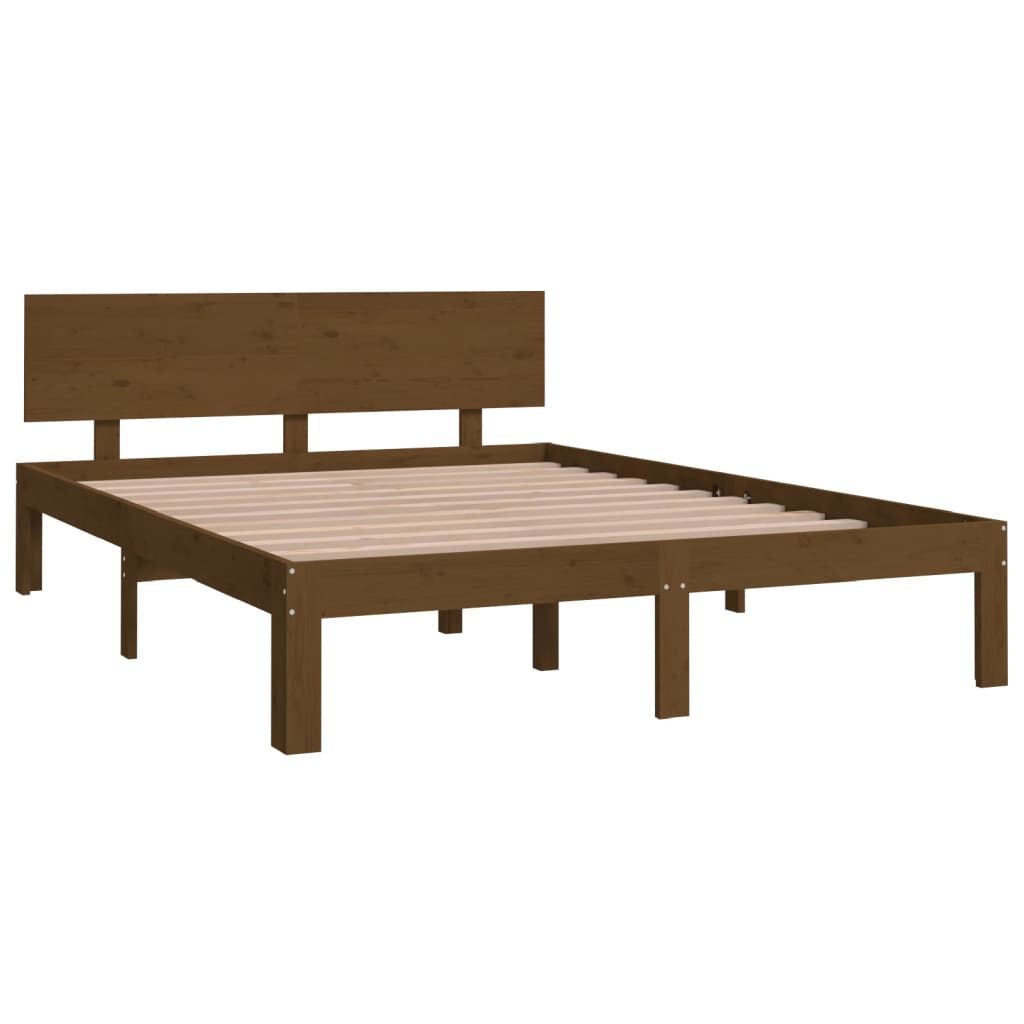 Bed Frame without Mattress Honey Brown 150x200cm King Size