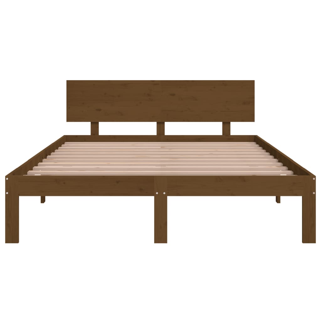 Bed Frame without Mattress Honey Brown 150x200cm King Size