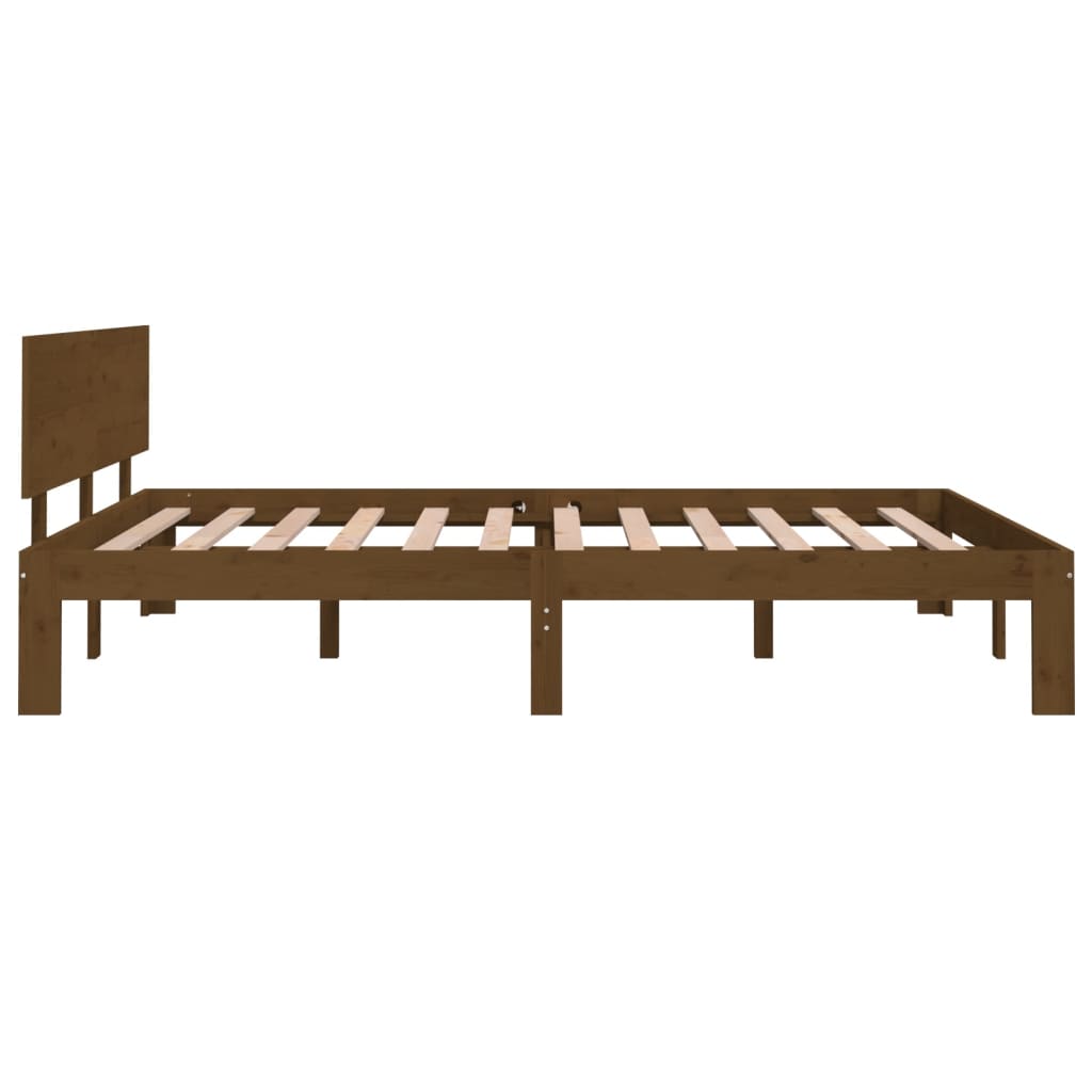 Bed Frame without Mattress Honey Brown 150x200cm King Size