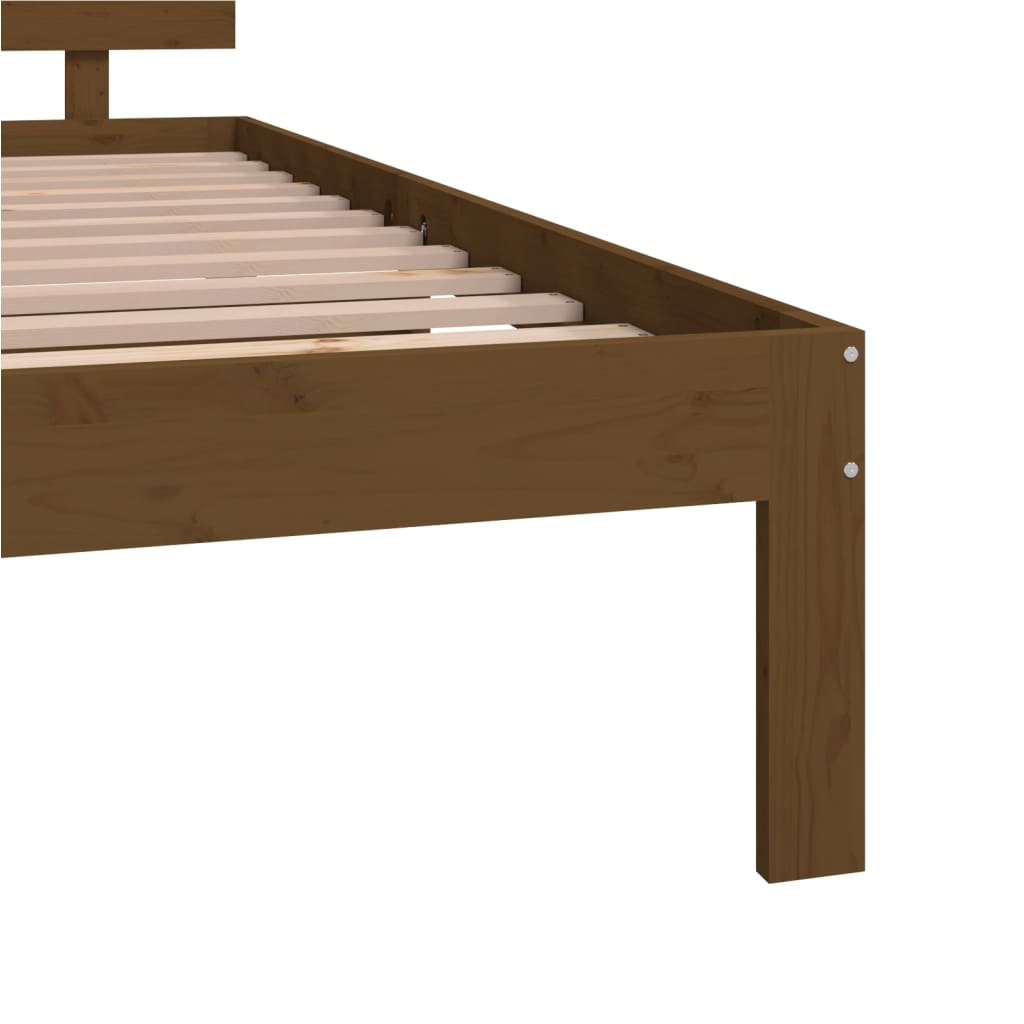 Bed Frame without Mattress Honey Brown 150x200cm King Size