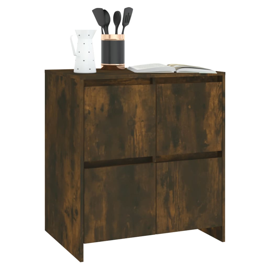 Sideboards 2 pcs Smoked Oak 70x41x75 cm Engineered Wood