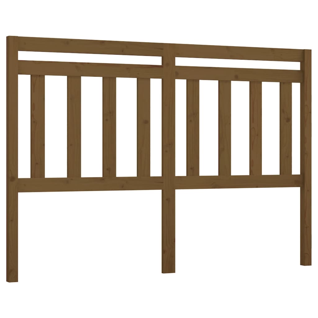 Bed Headboard Honey Brown 166x4x100 cm Solid Wood Pine