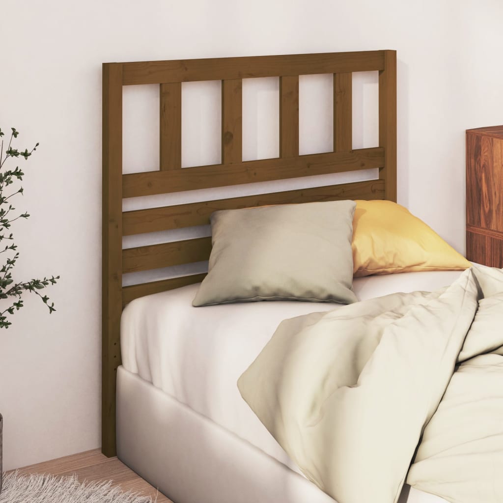 Bed Headboard Honey Brown 81x4x100 cm Solid Wood Pine