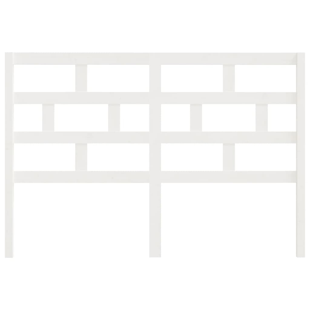 Bed Headboard White 141x4x100 cm Solid Wood Pine