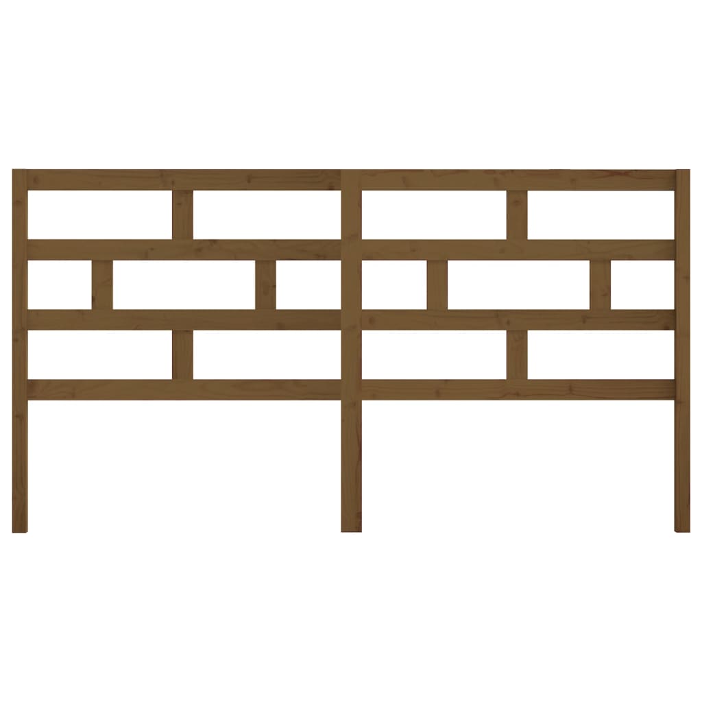 Bed Headboard Honey Brown 206x4x100 cm Solid Wood Pine