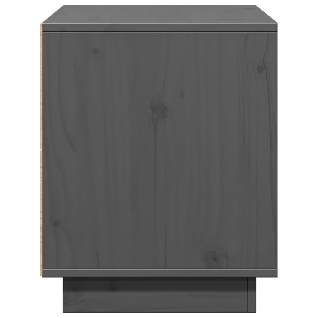 TV Cabinet Grey 74x35x44 cm Solid Wood Pine