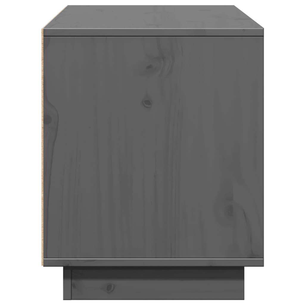TV Cabinet Grey 110.5x35x44 cm Solid Wood Pine