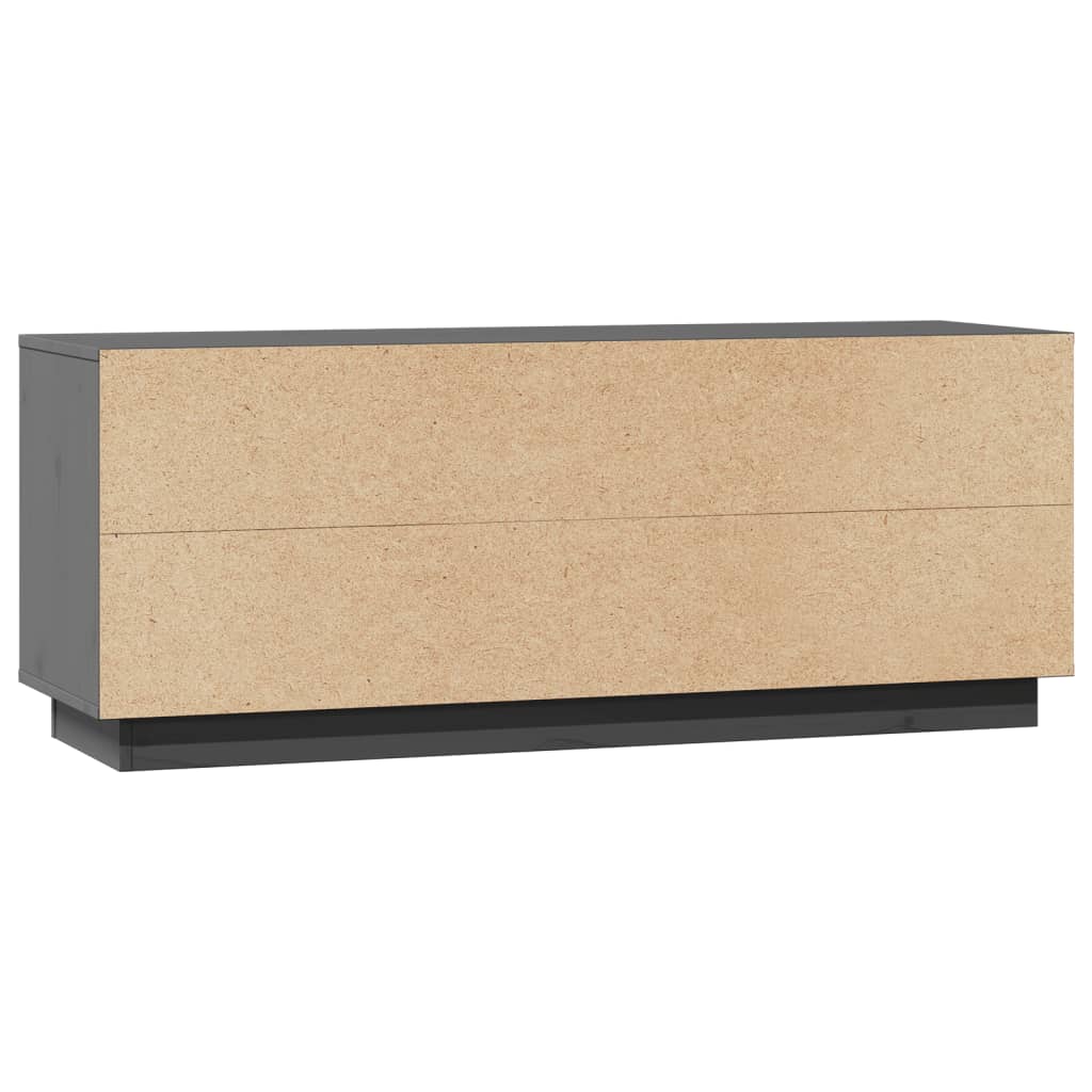 TV Cabinet Grey 110.5x35x44 cm Solid Wood Pine