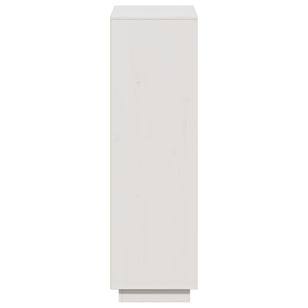 Highboard White 110.5x35x117 cm Solid Wood Pine