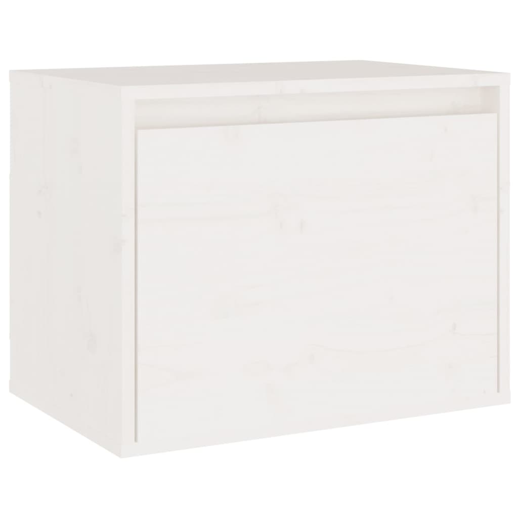 TV Cabinets 4 pcs White Solid Wood Pine