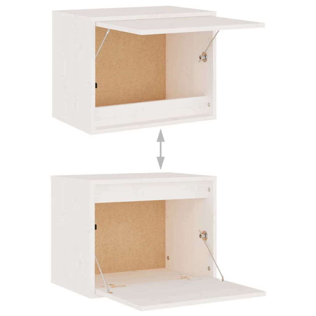 TV Cabinets 6 pcs White Solid Wood Pine