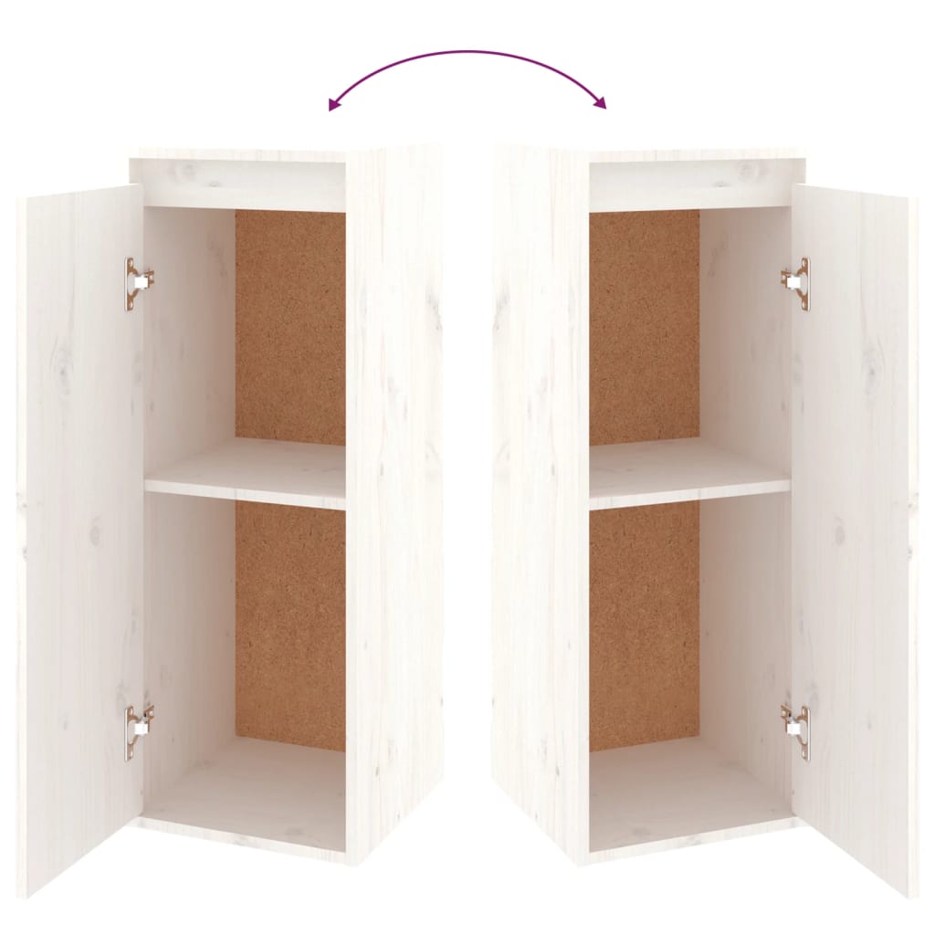 TV Cabinets 6 pcs White Solid Wood Pine