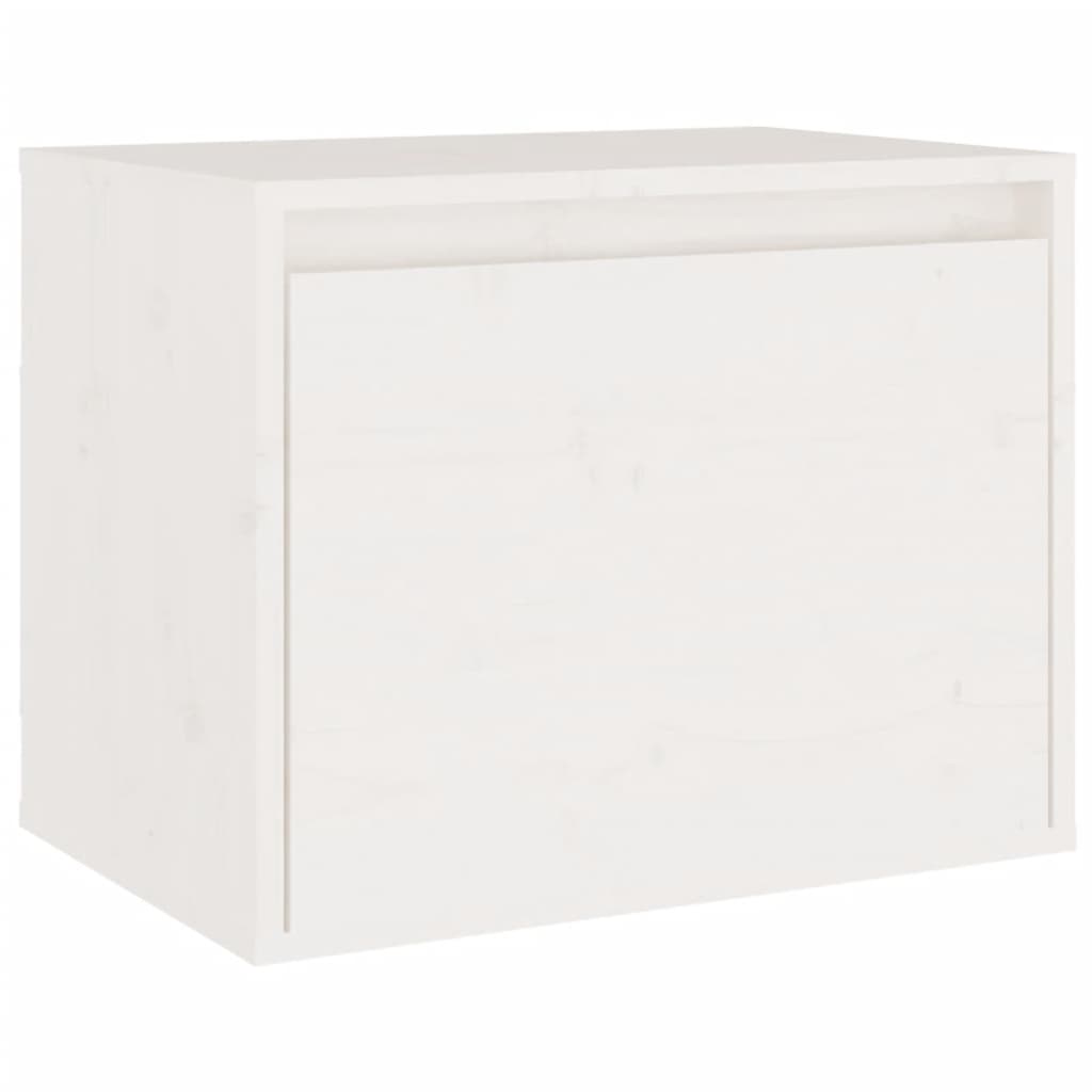 TV Cabinets 7 pcs White Solid Wood Pine
