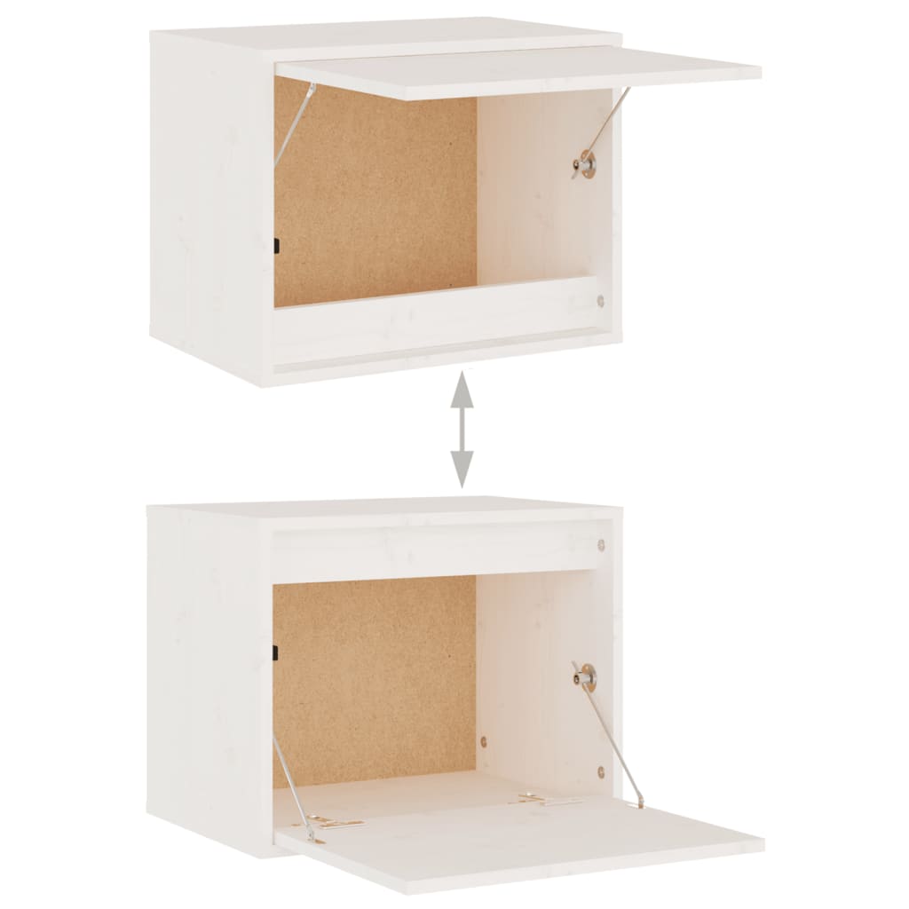 TV Cabinets 7 pcs White Solid Wood Pine