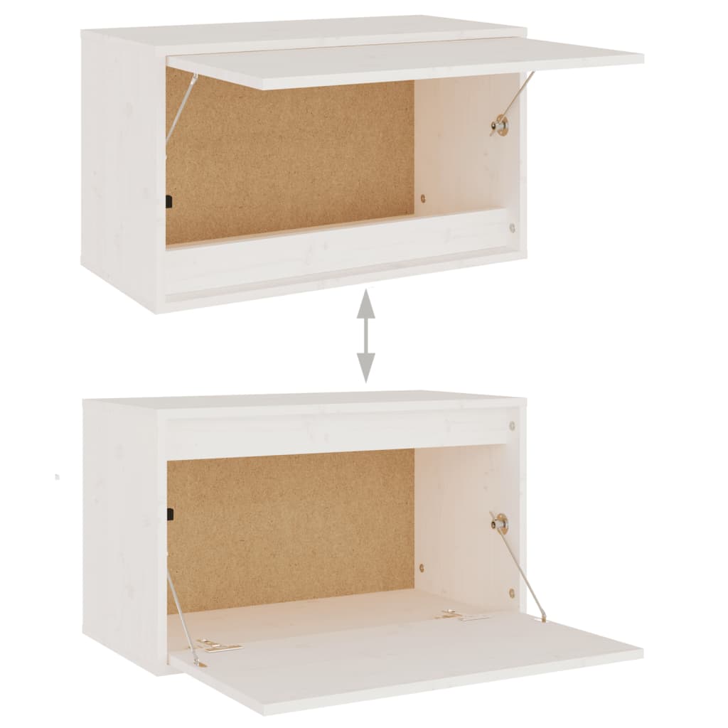 TV Cabinets 7 pcs White Solid Wood Pine