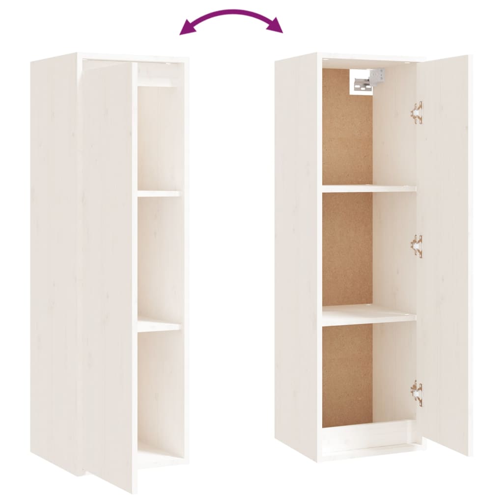 TV Cabinets 4 pcs White Solid Wood Pine