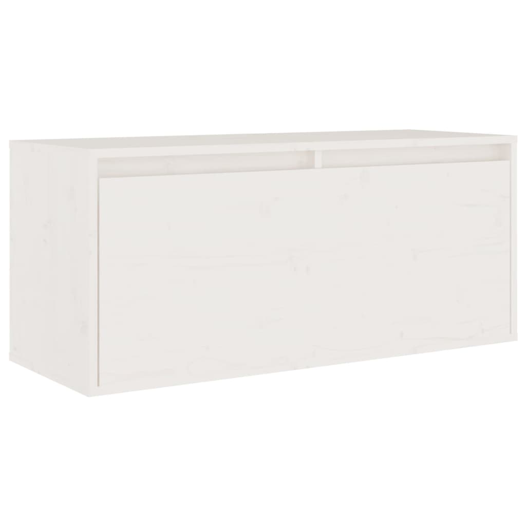 TV Cabinets 5 pcs White Solid Wood Pine