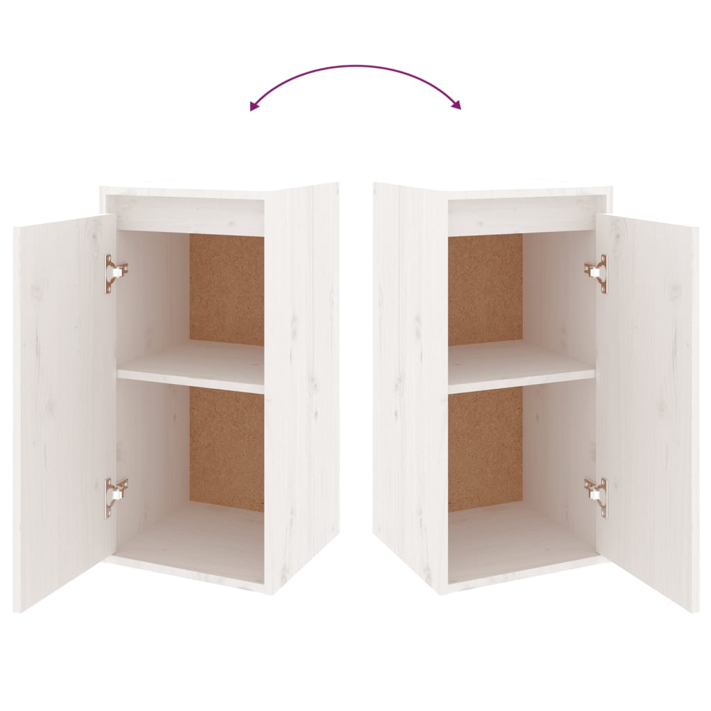 TV Cabinets 5 pcs White Solid Wood Pine
