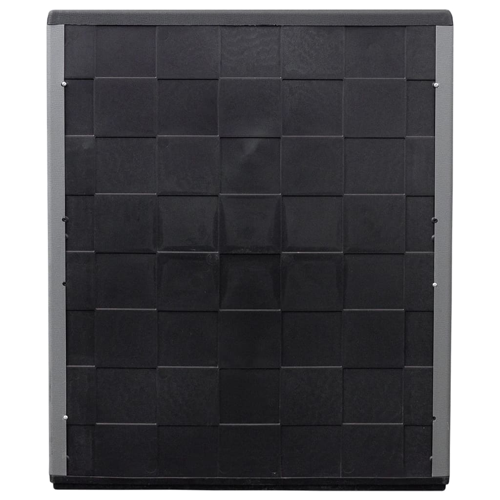 Garden Storage Cabinet Grey and Black 68x37x84 cm PP