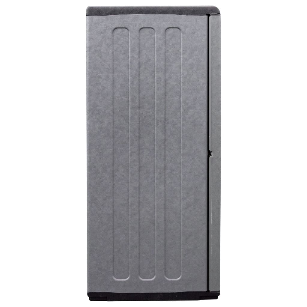 Garden Storage Cabinet Grey and Black 102x37x84 cm PP