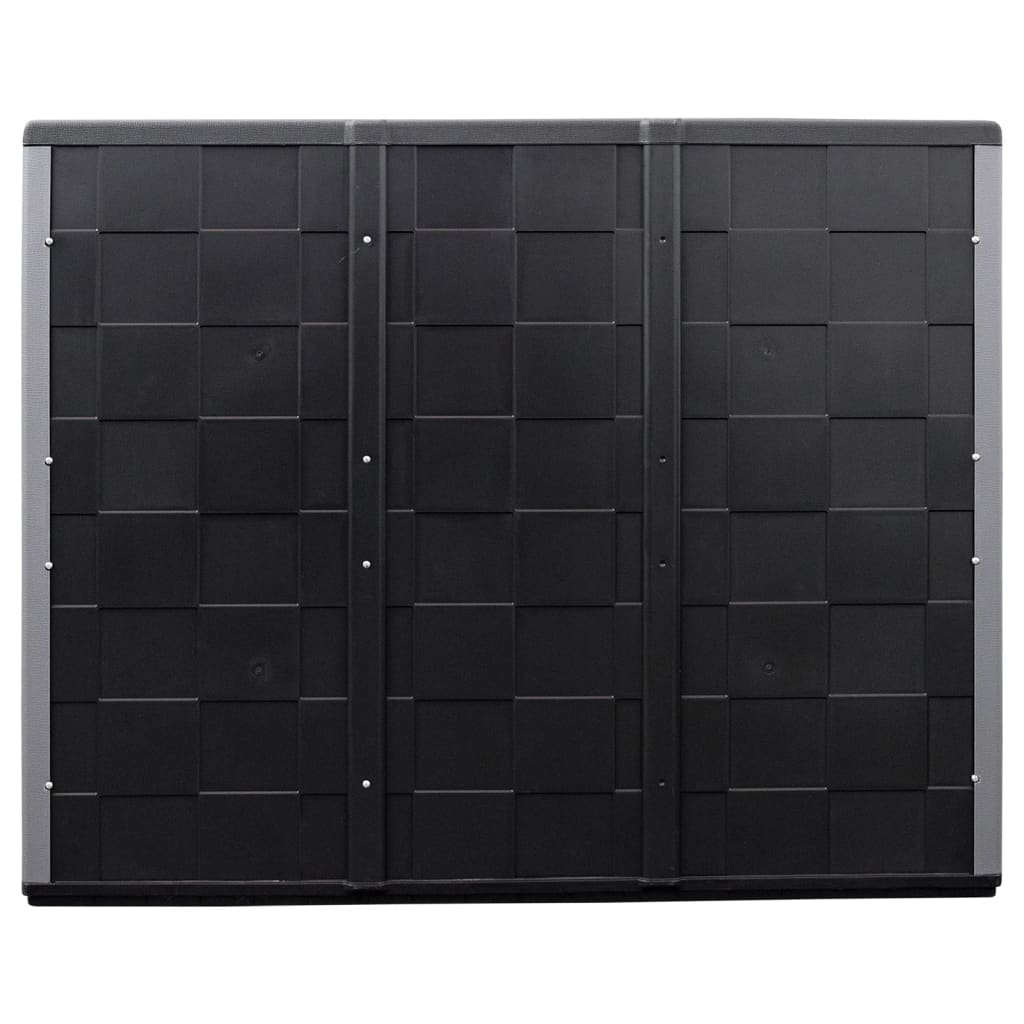 Garden Storage Cabinet Grey and Black 102x37x84 cm PP