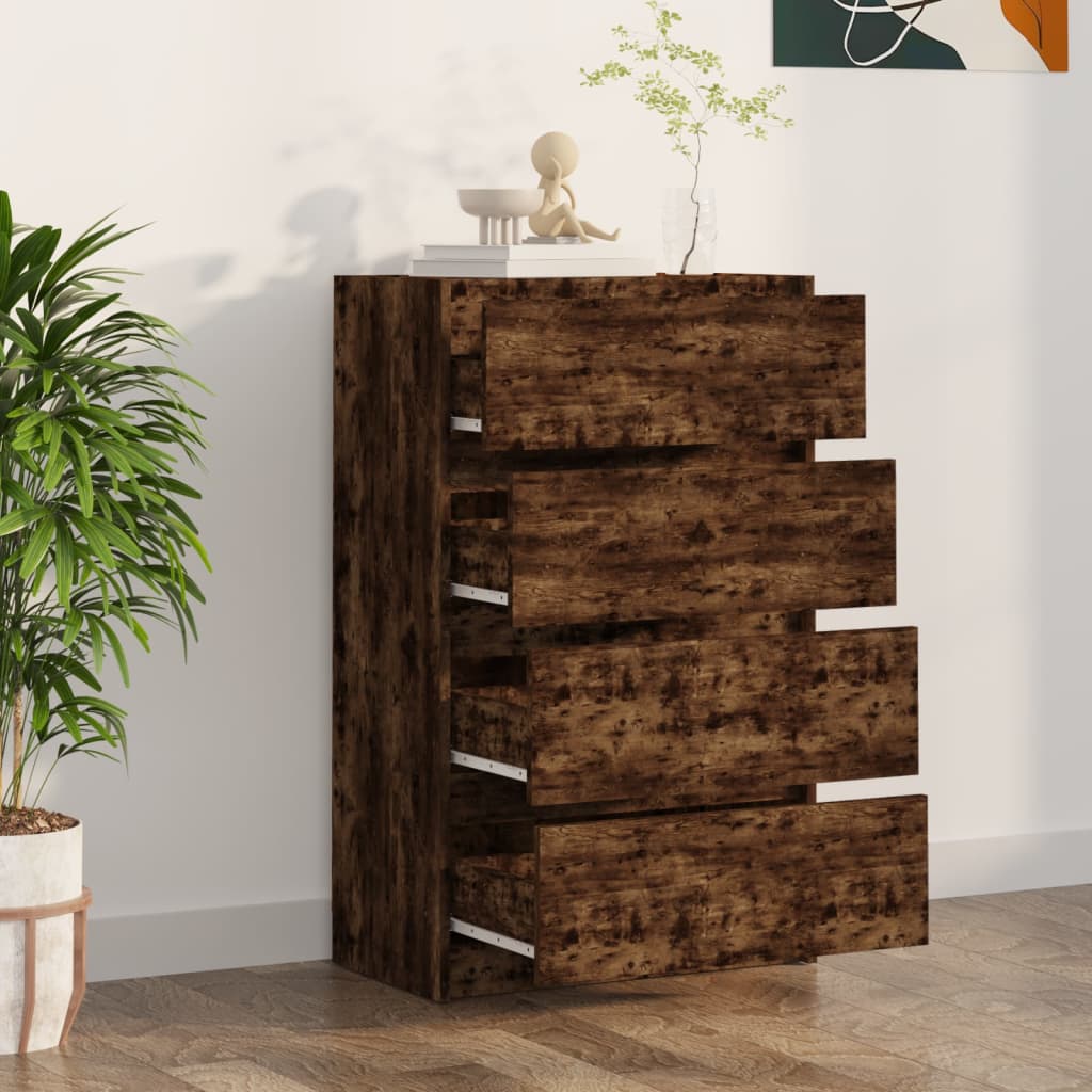 Sideboard Smoked Oak 60x35x98.5 cm Engineered Wood