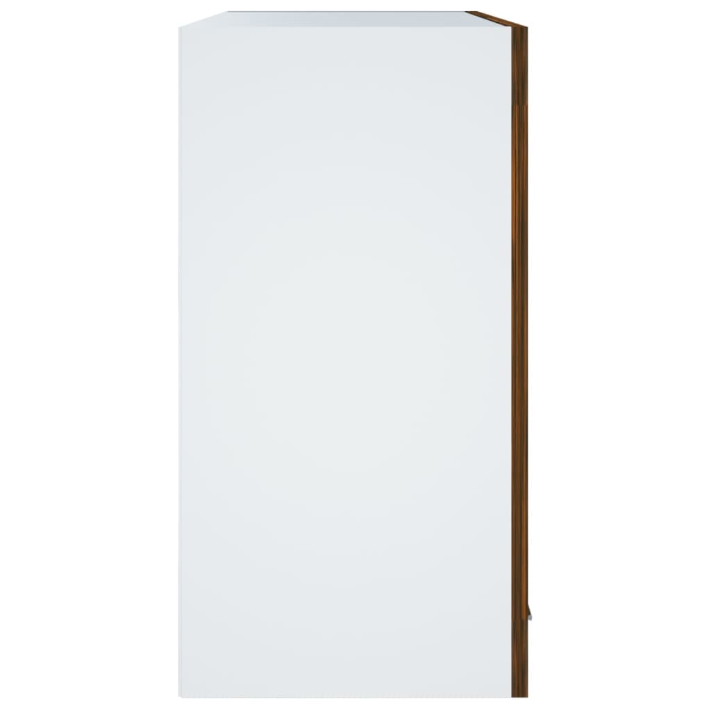 Hanging Glass Cabinet Smoked Oak 60x31x60 cm Engineered Wood