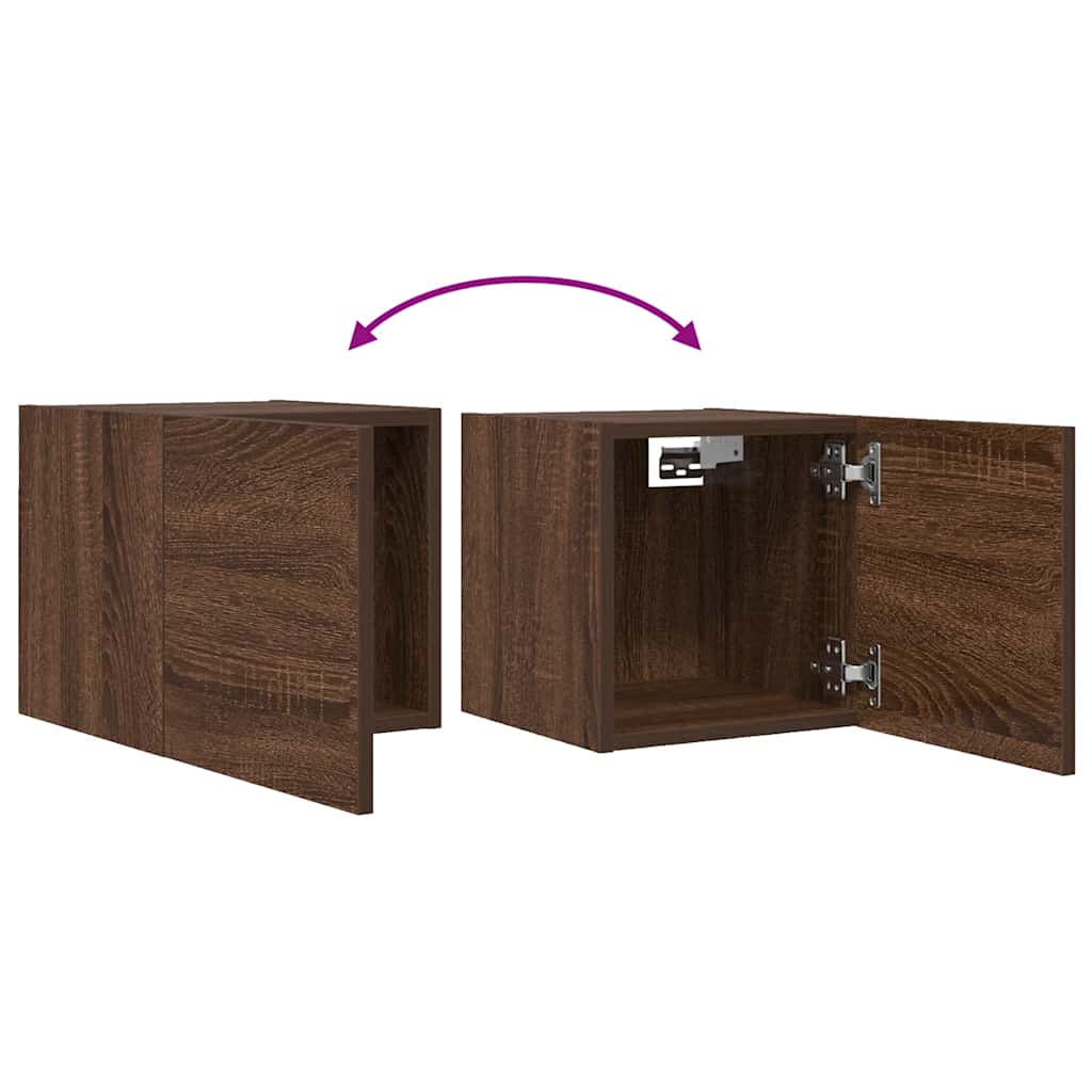 Wall Mounted TV Cabinet Brown Oak 30.5x30x30 cm