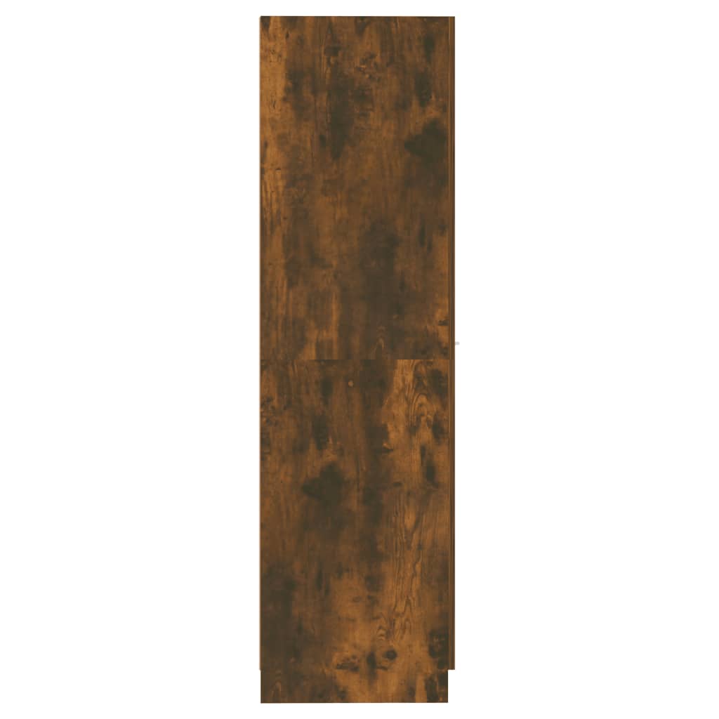 Apothecary Cabinet Smoked Oak 30x42.5x150 cm Engineered Wood