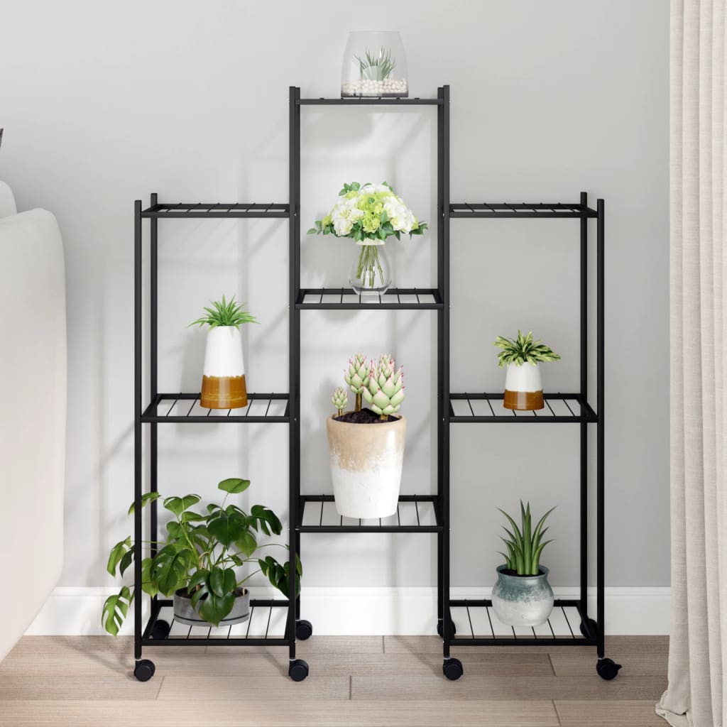 Flower Stand S 83X25X103.5 Cm Black Iron