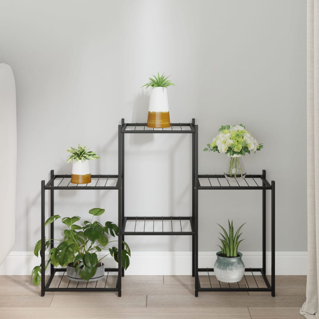 Flower Stand 83X25X60 Cm Black Iron