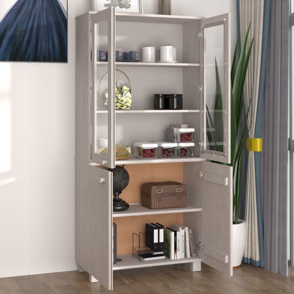 Highboard HAMAR Solid Wood Pine White