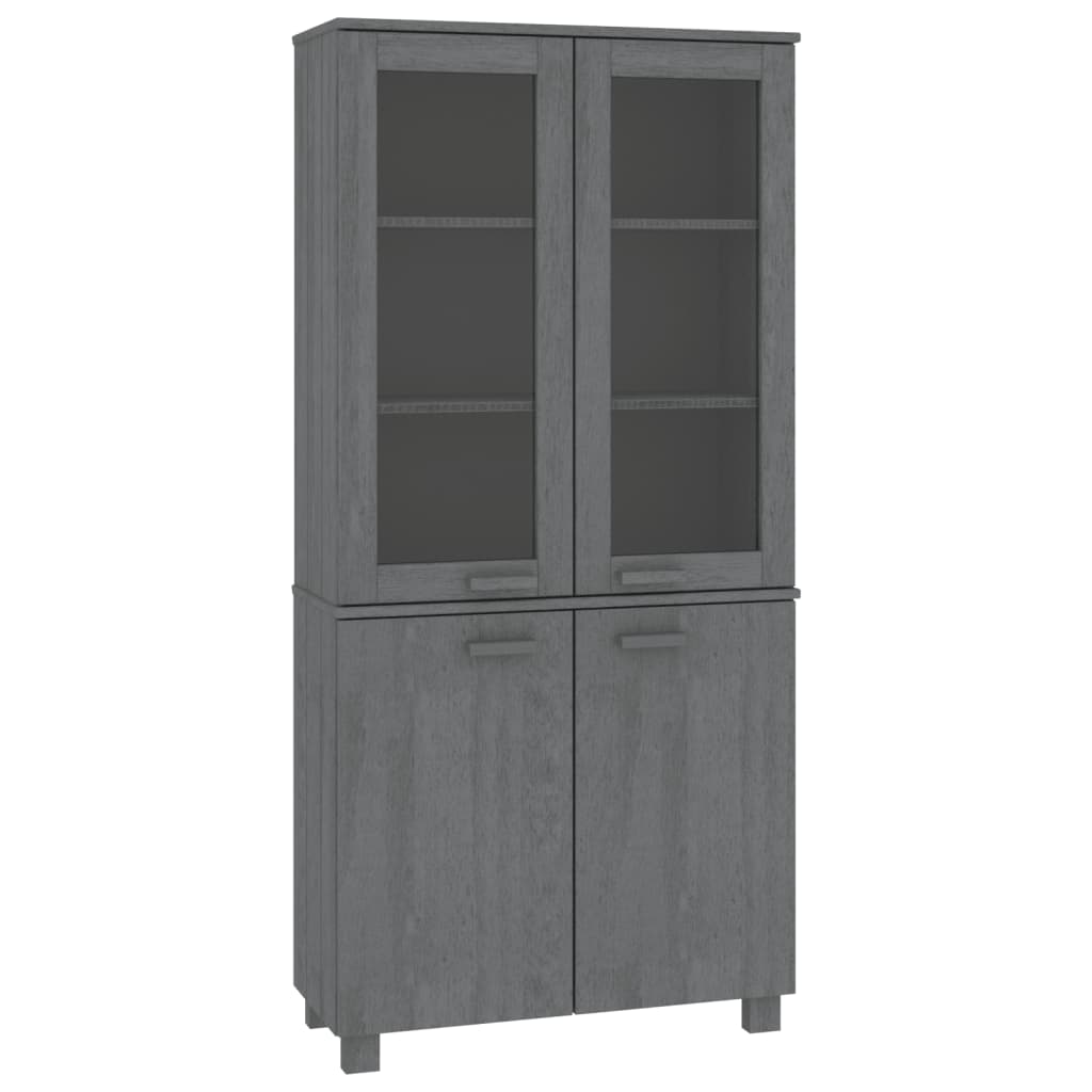 Highboard HAMAR Solid Wood Pine Dark Grey
