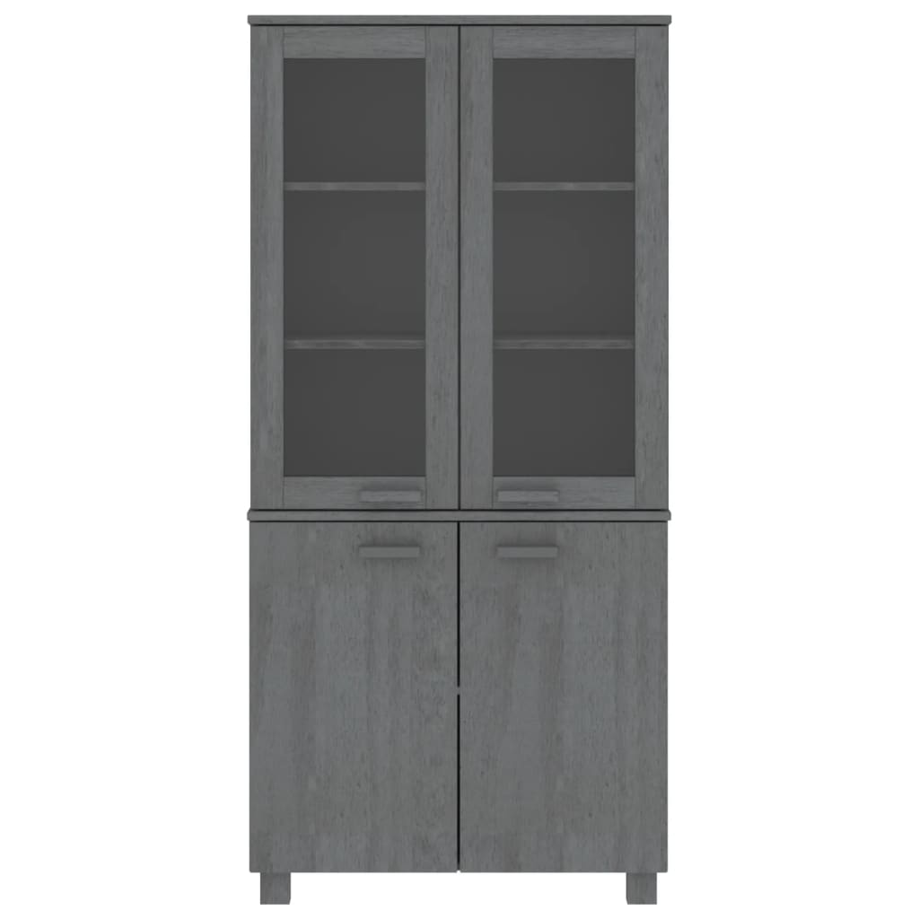 Highboard HAMAR Solid Wood Pine Dark Grey