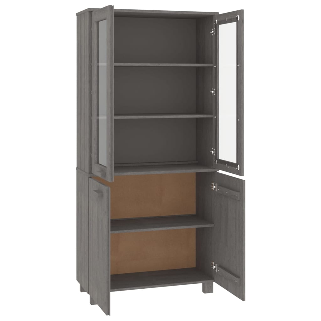 Highboard HAMAR Solid Wood Pine Light Grey