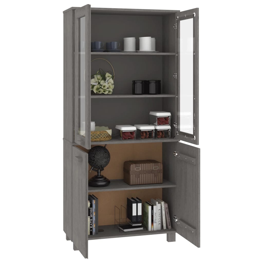 Highboard HAMAR Solid Wood Pine Light Grey