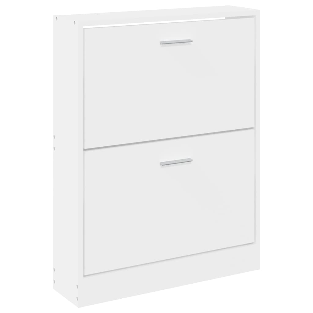 Modern Wooden Shoe Storage Flip Doors Cabinet With 2 Drawers Shoes Organiser Wood