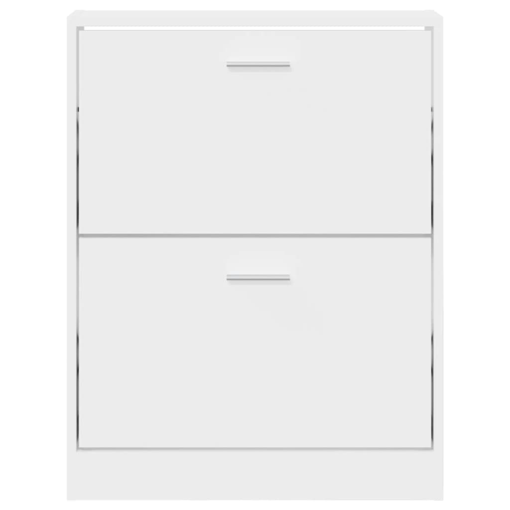 Modern Wooden Shoe Storage Flip Doors Cabinet With 2 Drawers Shoes Organiser Wood