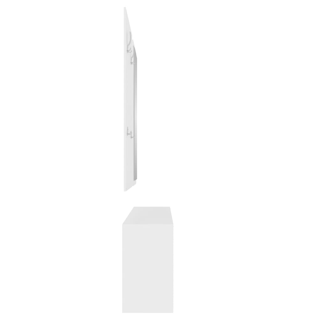 3-in-1 Shoe Cabinet Set White Engineered Wood