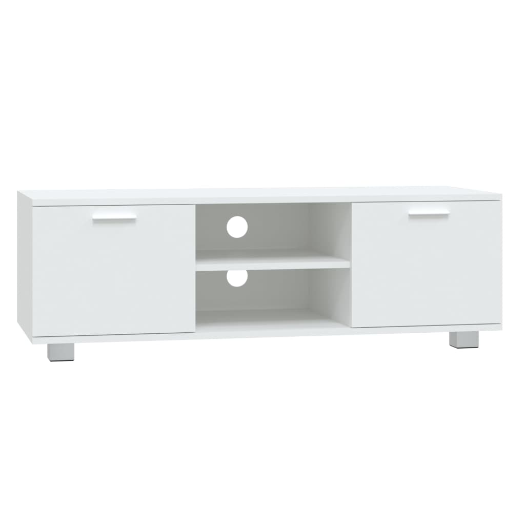 Modern Wooden 47 Inch TV Tele Stand Unit Cabinet With 2 Doors & Open Storage