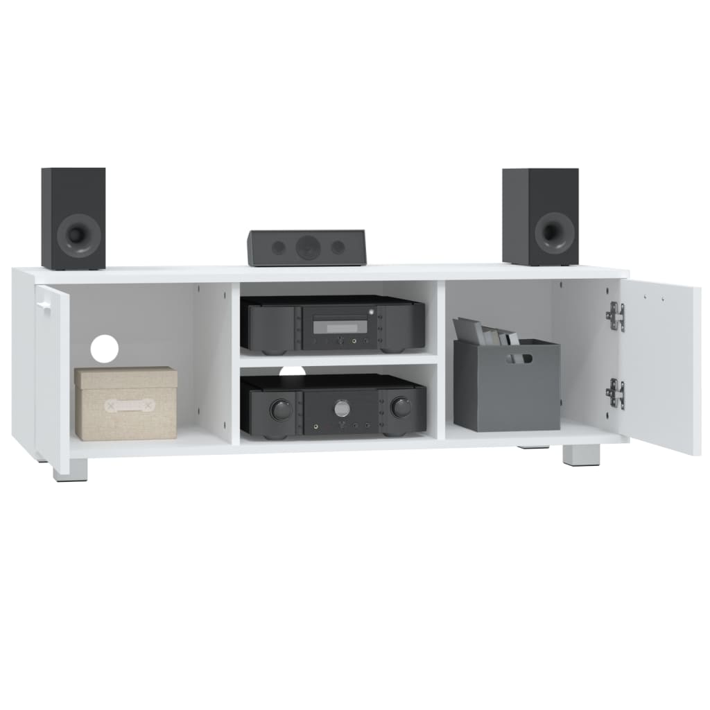 Modern Wooden 47 Inch TV Tele Stand Unit Cabinet With 2 Doors & Open Storage