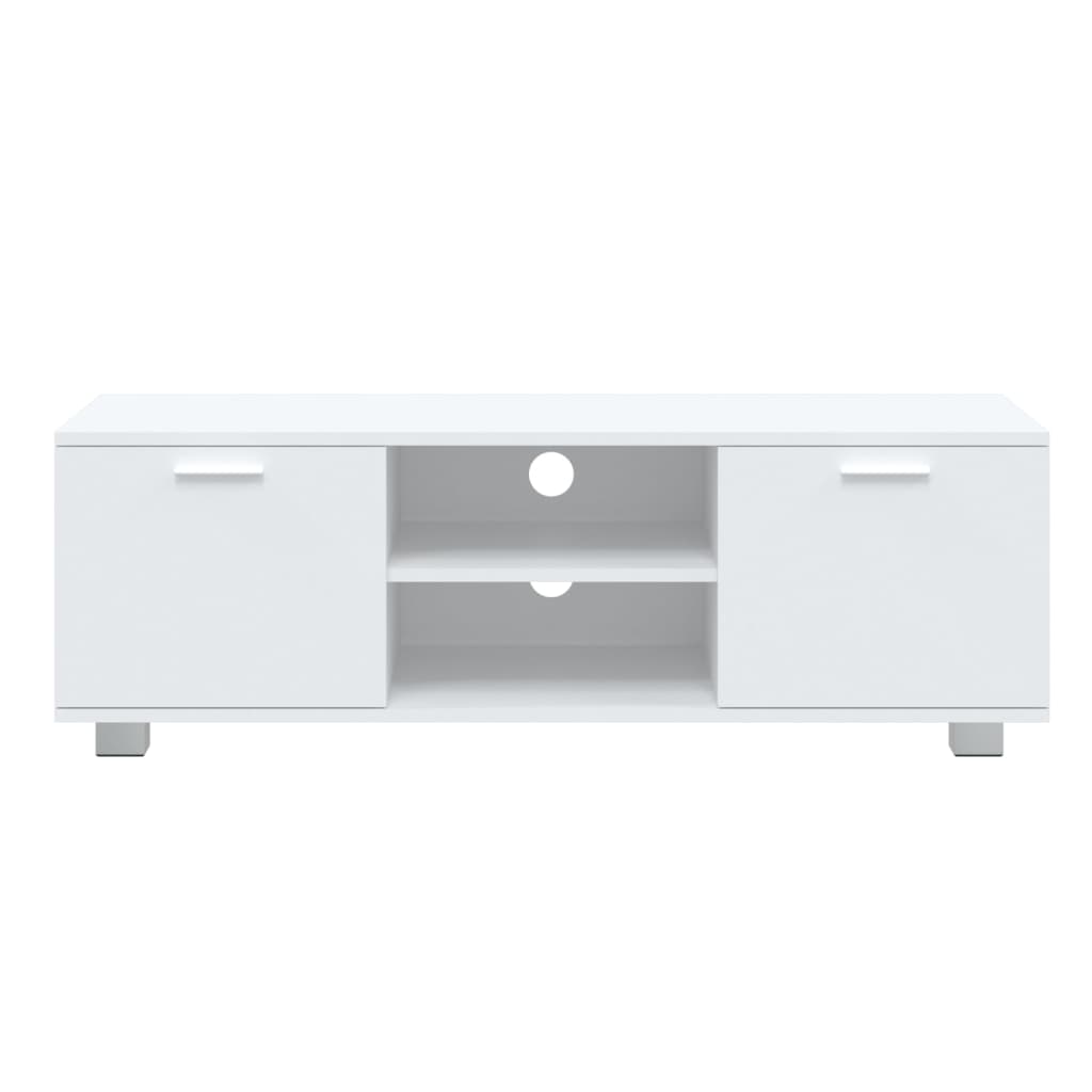 Modern Wooden 47 Inch TV Tele Stand Unit Cabinet With 2 Doors & Open Storage
