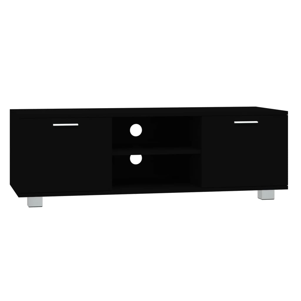 Modern Wooden 47 Inch TV Tele Stand Unit Cabinet With 2 Doors & Open Storage
