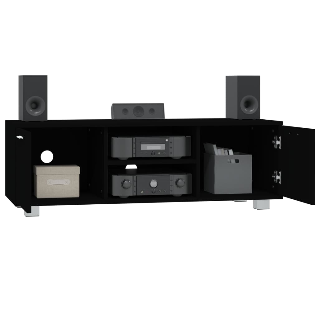 Modern Wooden 47 Inch TV Tele Stand Unit Cabinet With 2 Doors & Open Storage