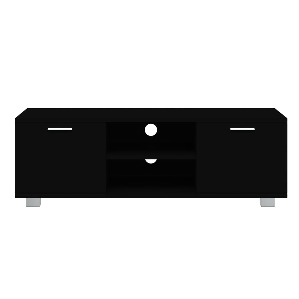 Modern Wooden 47 Inch TV Tele Stand Unit Cabinet With 2 Doors & Open Storage