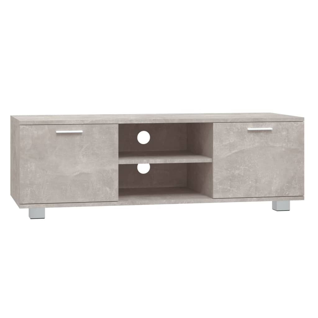 Modern Wooden 47 Inch TV Tele Stand Unit Cabinet With 2 Doors & Open Storage