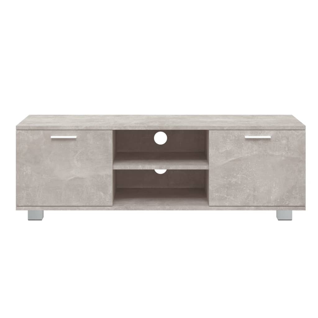 Modern Wooden 47 Inch TV Tele Stand Unit Cabinet With 2 Doors & Open Storage
