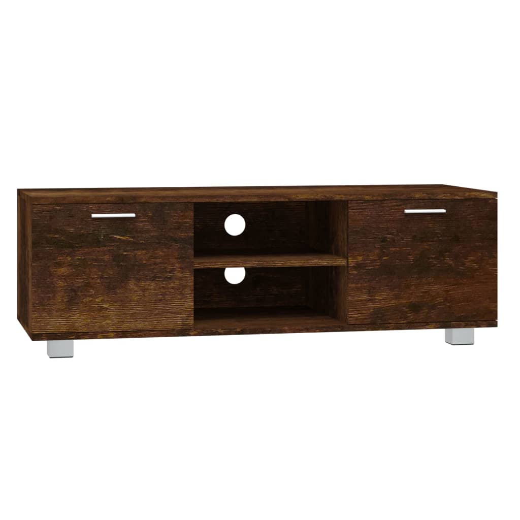 Modern Wooden 47 Inch TV Tele Stand Unit Cabinet With 2 Doors & Open Storage