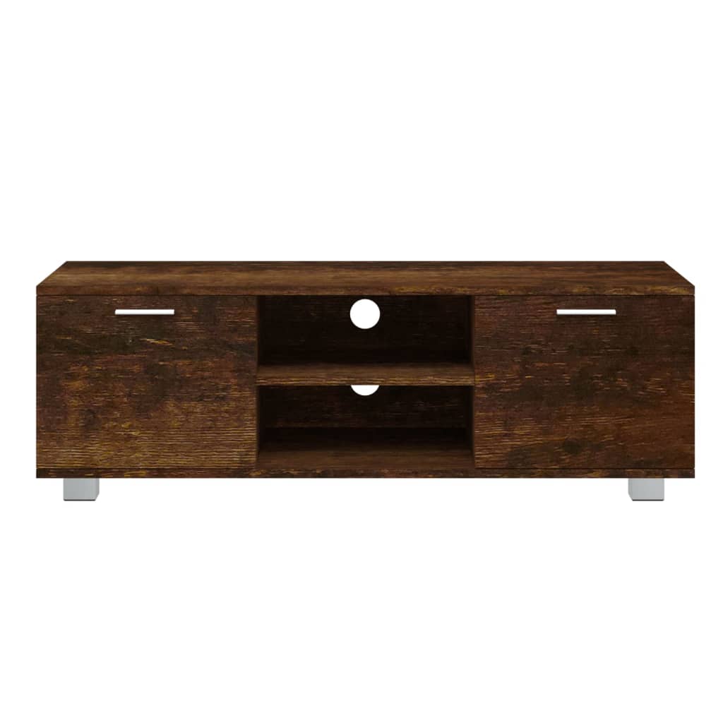 Modern Wooden 47 Inch TV Tele Stand Unit Cabinet With 2 Doors & Open Storage